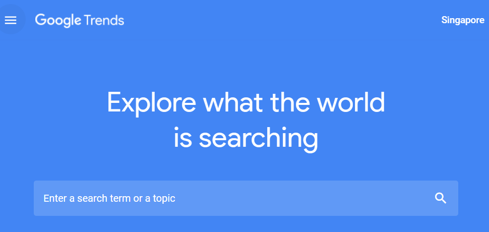 Google Trends - Enter A Search Term Or Topic